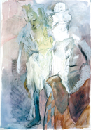 Kostümprobe - 70x100cm - Mischtechnik - 2001