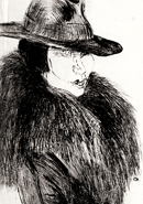 Versuch eines Portraits - 100x36cm - Kaltnadelradierung - 2000